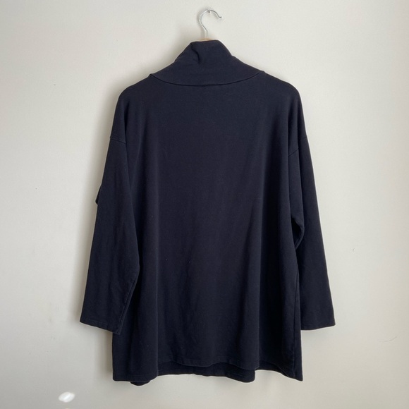 Eileen Fisher Funnel Neck Long Sleeve Boxy Tunic Top - Picture 8 of 8